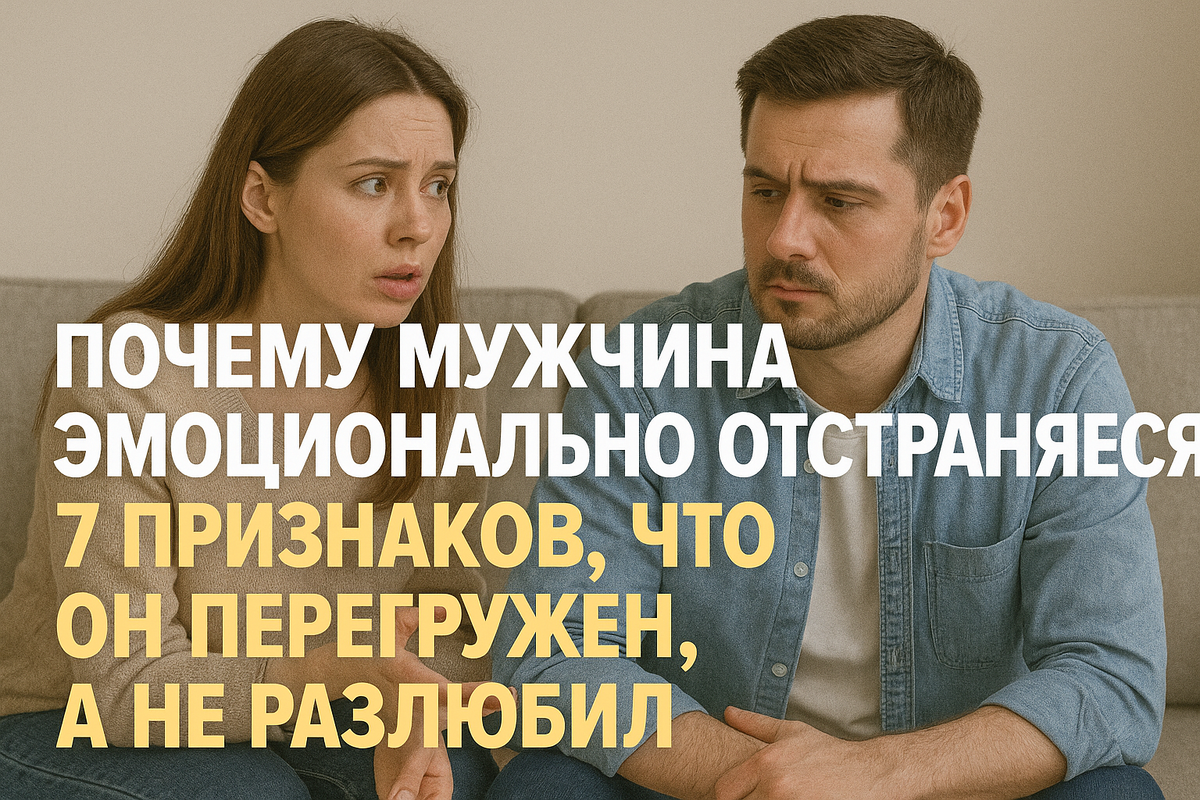 Почему мужчины эмоционально отстраняются: 7 признаков, что он перегружен, а не разлюбил